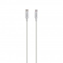 Cabo USB-C - Lightning 1,5m Nylon Branco EUCL 15NB