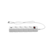 Protetor Eletrônico c/ 4 Tomadas e 2 USB - EPE 204 USB BR